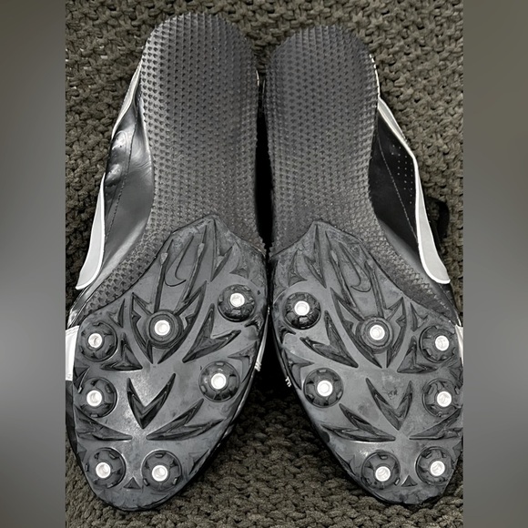 Nike Bowerman Men's Track & Field Shoes Black/Silver, Adjustable Velcro; Size 10 - Picture 11 of 15